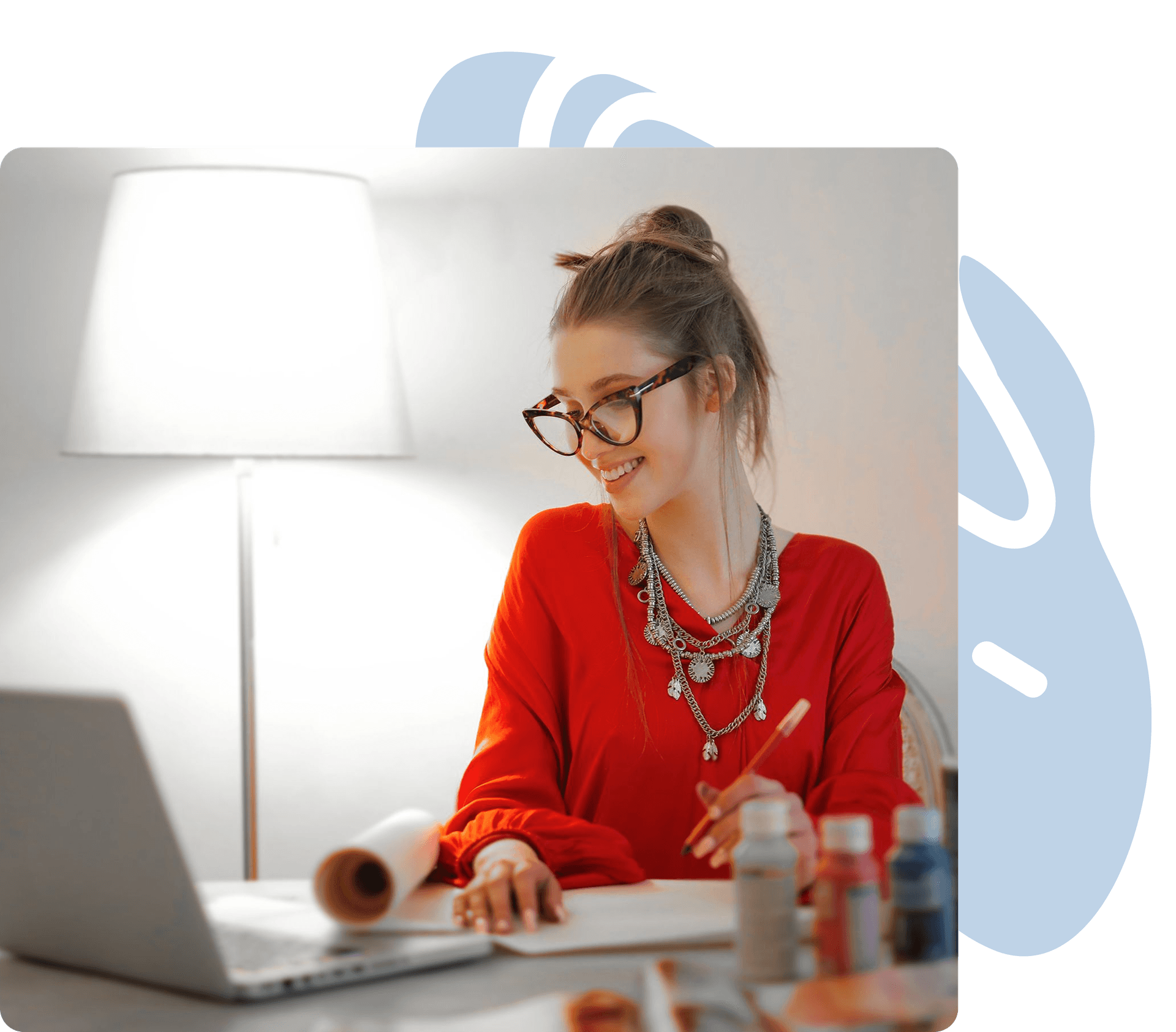 Professional working at a desk
